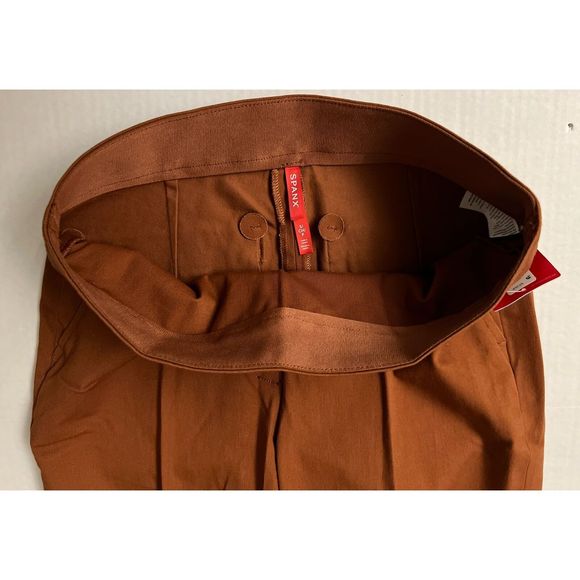 Spanx 20365R Sz S On the Go Slim Straight Ankle Pant Rust Bronze Glow - Picture 4 of 12